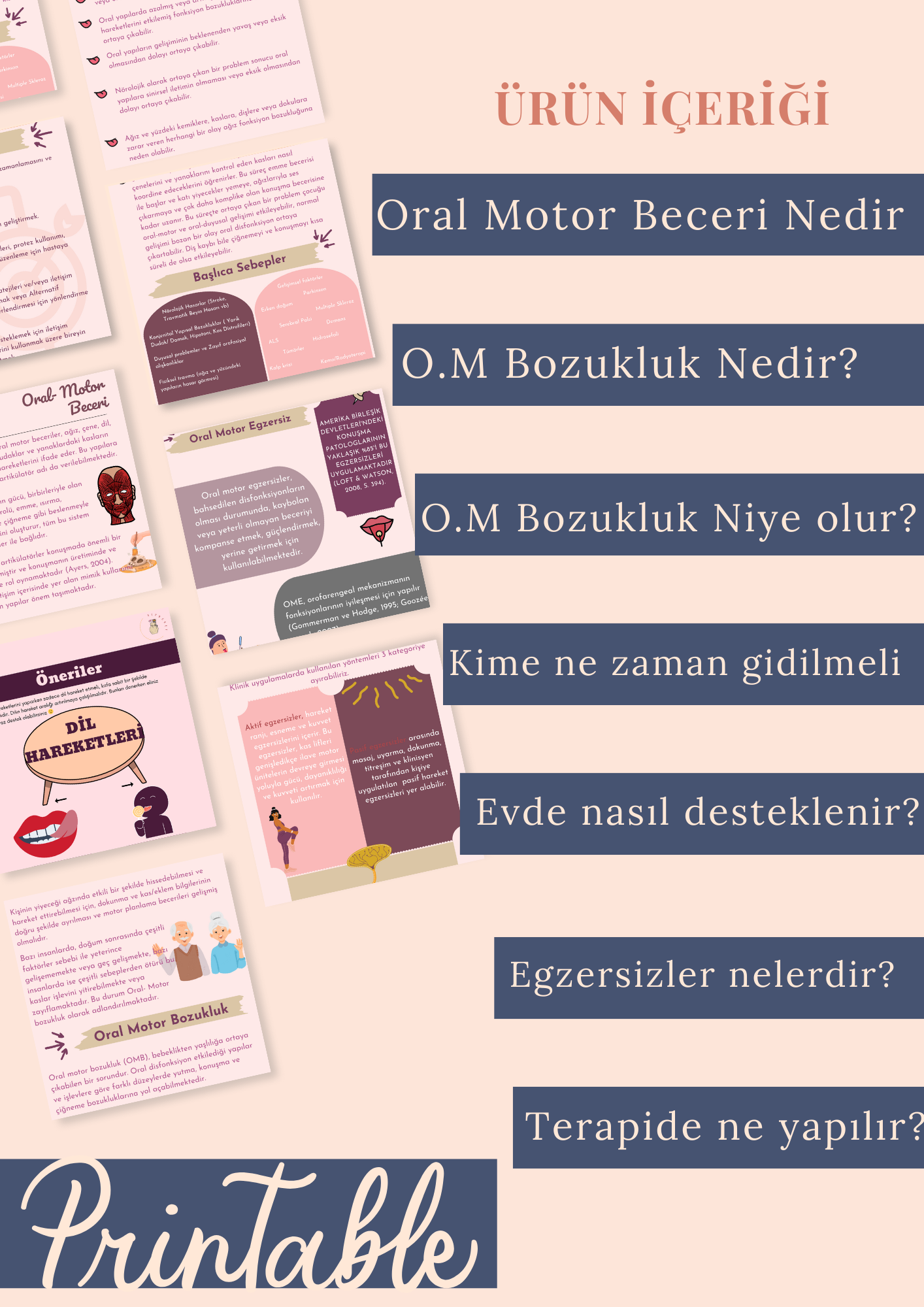 Oral Motor Öneriler ve Açıklama (Geriatri)