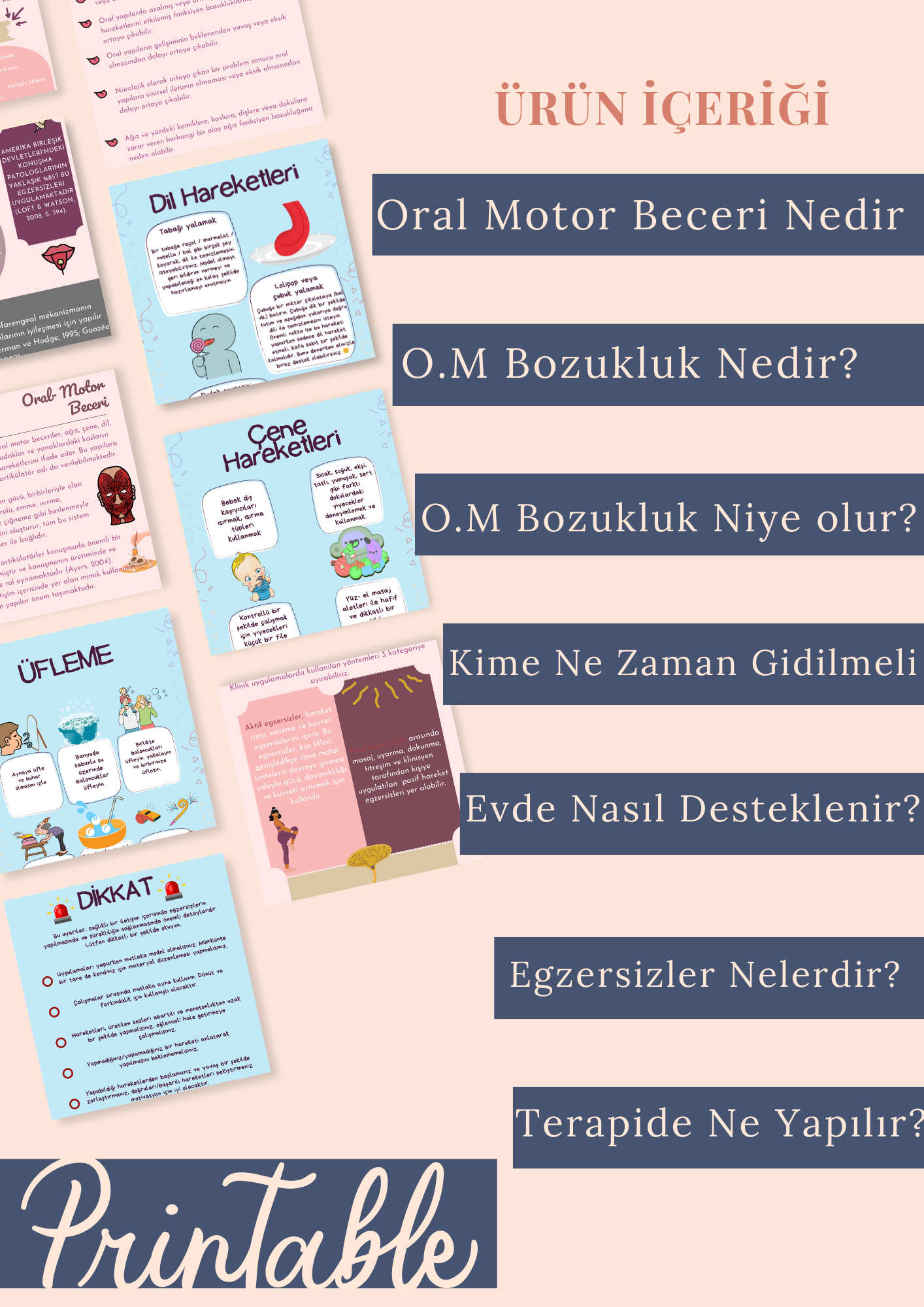 Oral Motor Açıklama ve Öneriler (Pediatri)